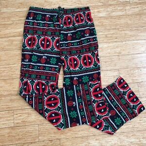 Dead Pools Mens Women Lounge Pajamas Pants XL Christmas Red Green Marvel New
